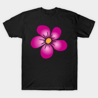 pink blooming daisy flower flowery, floral pattern T-Shirt